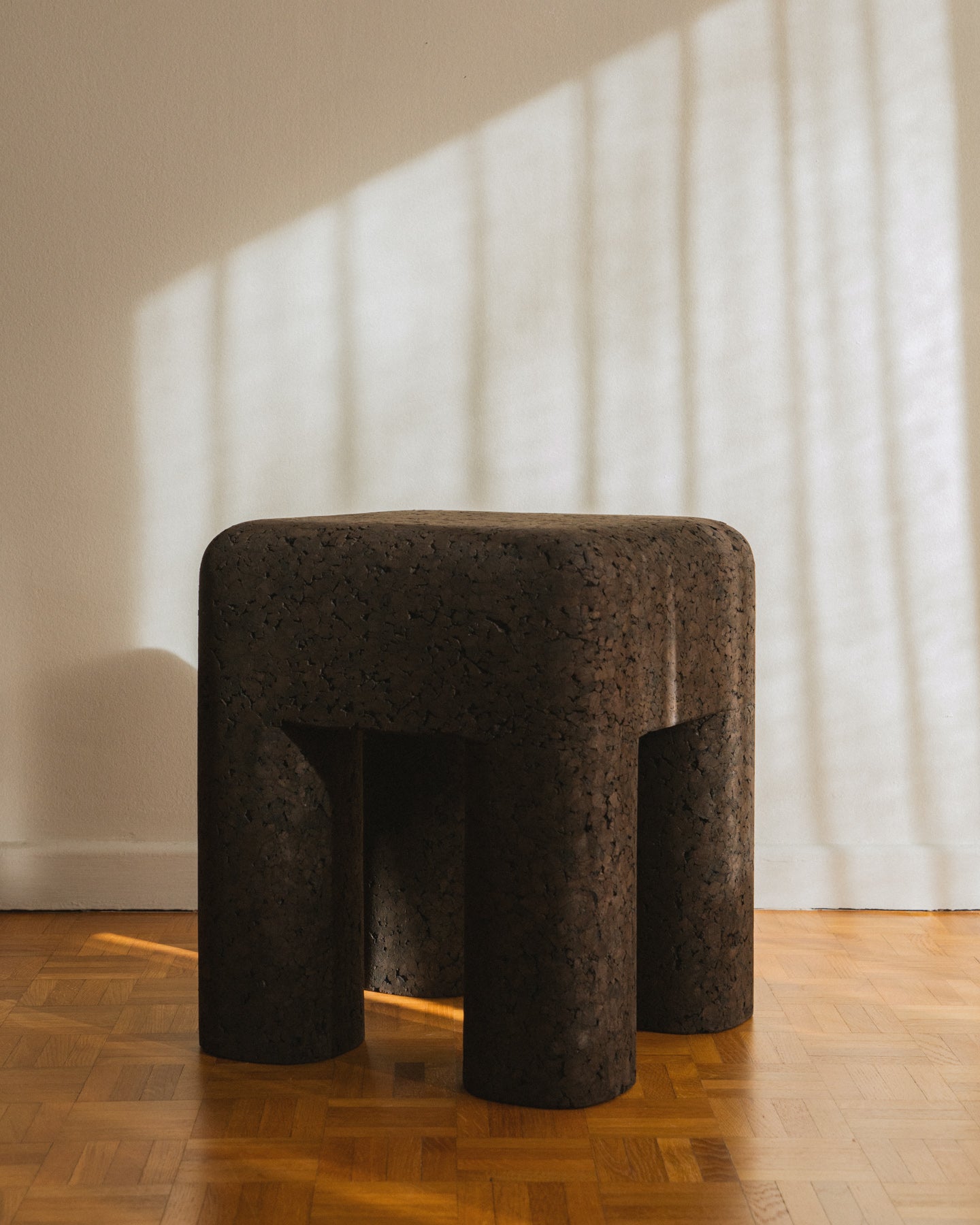 Marcello - black cork stool / side table