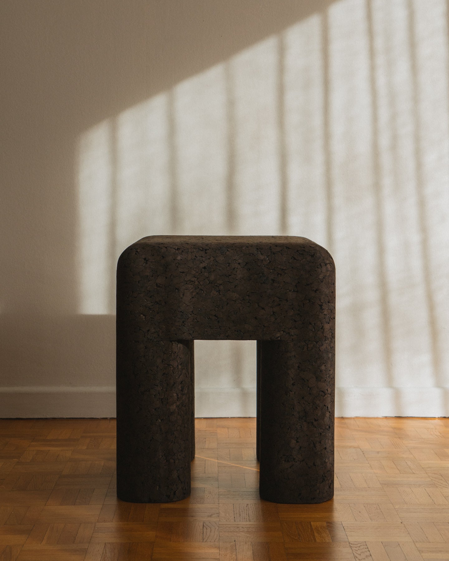 Marcello - black cork stool / side table