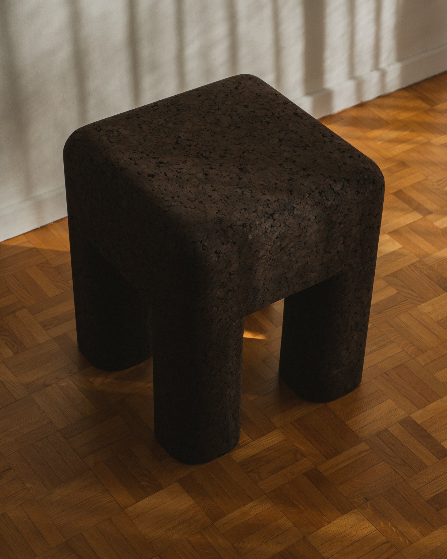 Marcello - black cork stool / side table